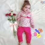 بلوز شلوار دخترانه مدل گل سرخی (۰ تا ۱۰ ماه) - Image 2