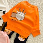 بلوز شلوار بچه گانه پنبه دورو مدل آریس (۰ تا ۱۸ ماه) ۱۵۲۷ - Image 3