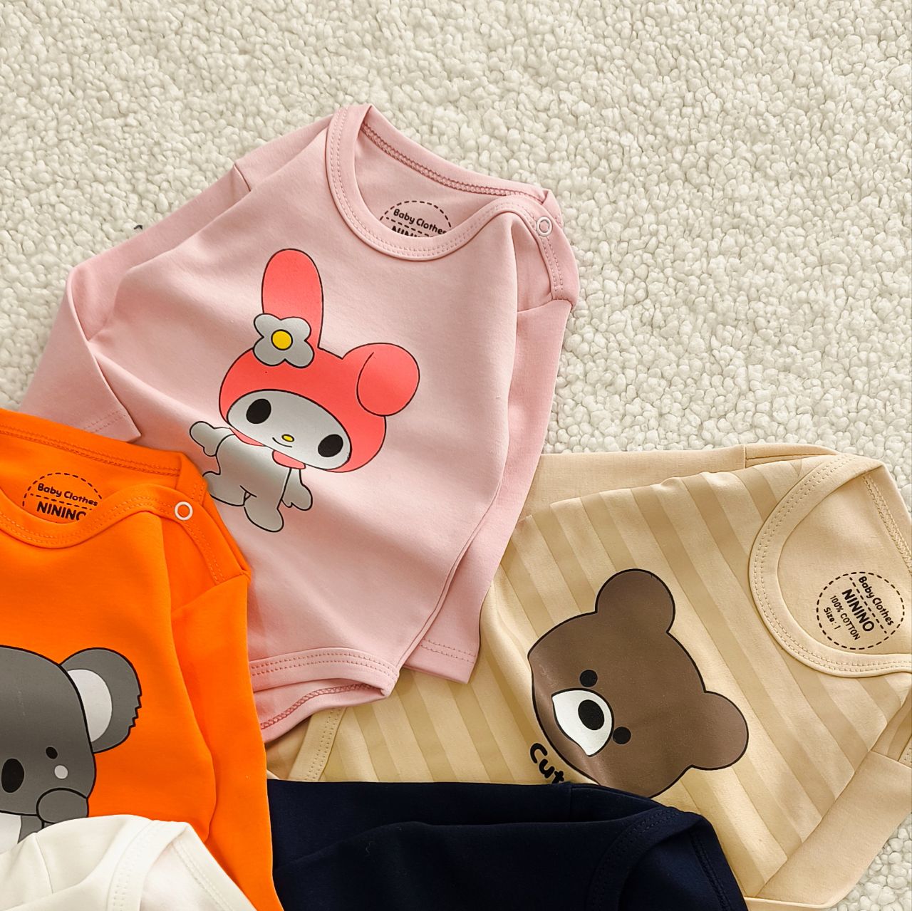 سیسمونی تربچه بادی زیردکمه بچه گانه آستین بلند پنبه اعلا (۰ تا ۳۰ ماه) ۱۵۳۹