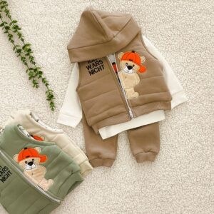 سه تیکه نوزادی زمستانه مدل تدی (۰ تا ۱۲ ماه) ۱۵۴۲