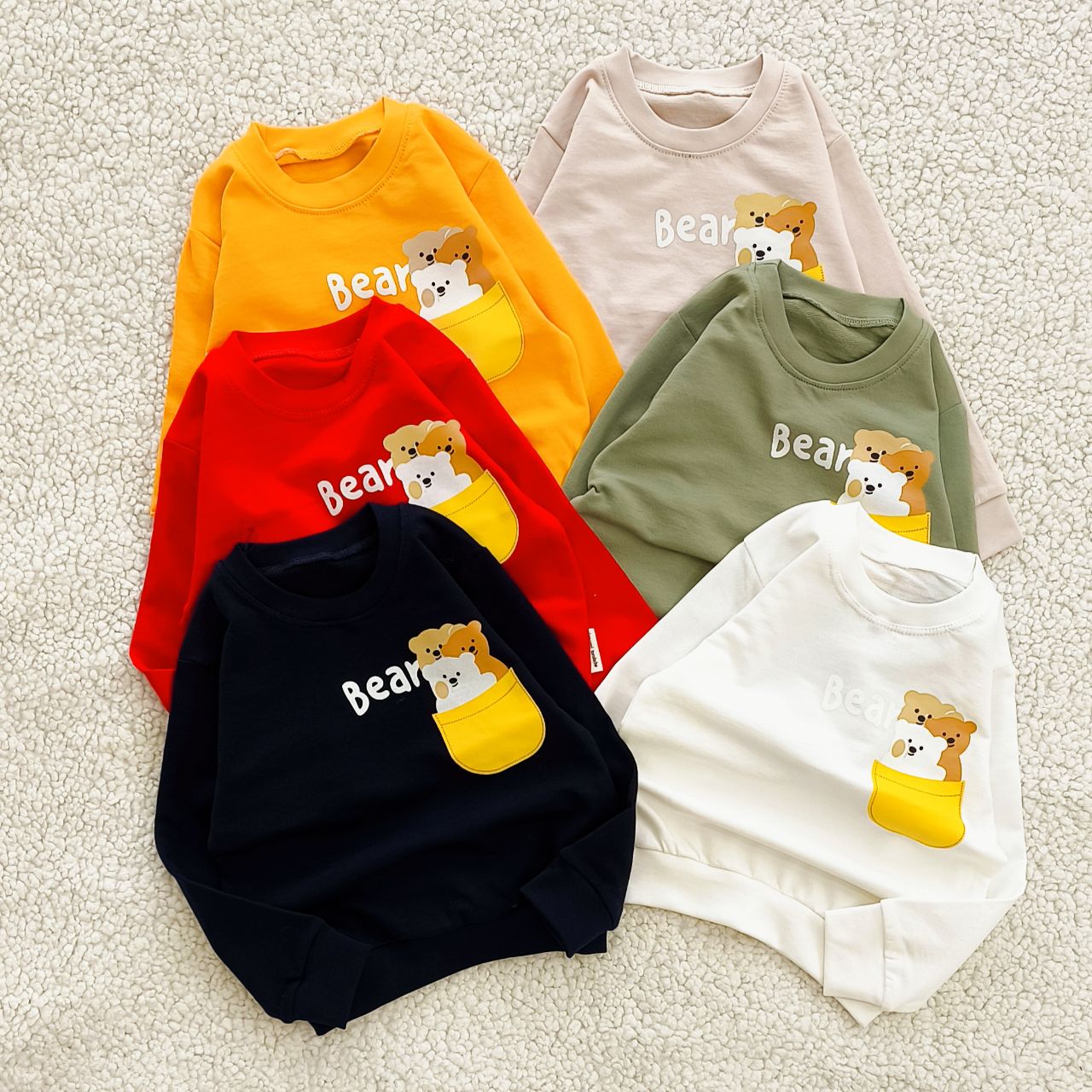 سیسمونی تربچه بلوز دورس بچه گانه مدل سه خرس (۲ تا ۳۶ ماه) جنس دورس دو نخ ۱۵۴۴