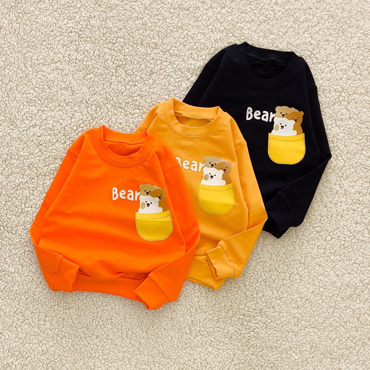 سیسمونی تربچه بلوز دورس بچه گانه مدل سه خرس (۲ تا ۳۶ ماه) جنس دورس دو نخ ۱۵۴۴