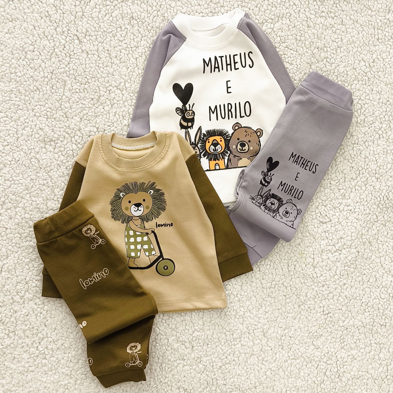 سیسمونی تربچه بلوز شلوار بچه گانه پنبه اعلا مدل باتیس (۰تا ۲۴ماه) ۱۵۴۹