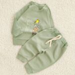 بلوز شلوار پنبه اعلا مدل رنگارنگ  (۱ تا ۲۴ ماه) ۱۵۸۴ - Image 2